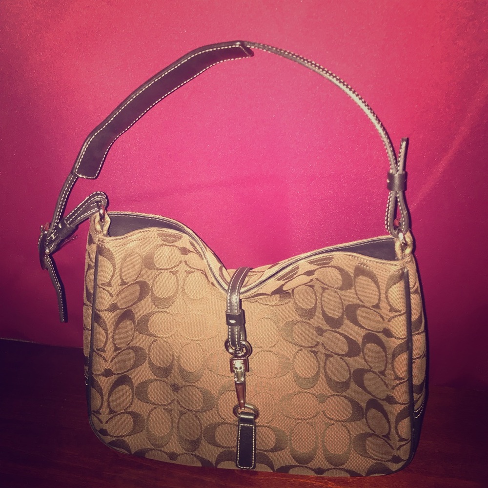 Authentic Coach Handbag - Brown Signature